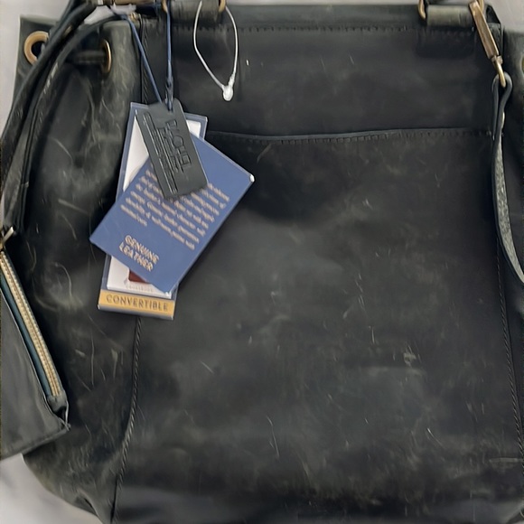 RACHEL by Rachel Roy 100% LEATHER gray book bag. NWT - Picture 11 of 11